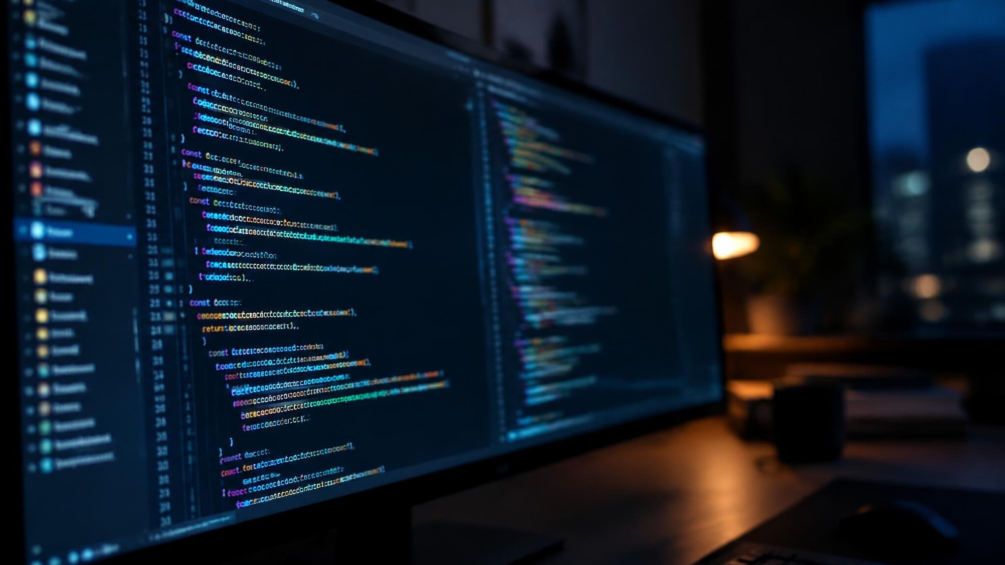 Source code displayed on a computer monitor