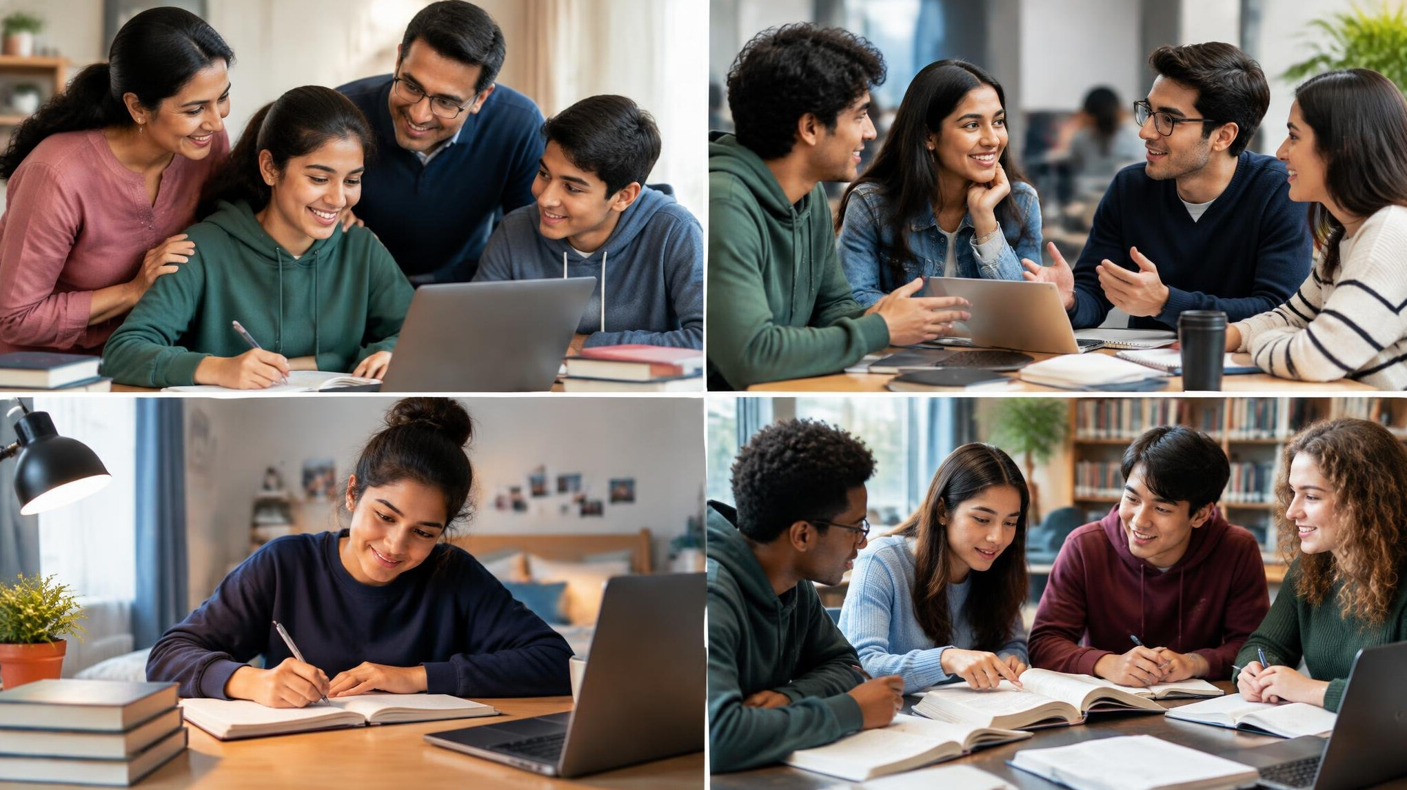 family supporting student